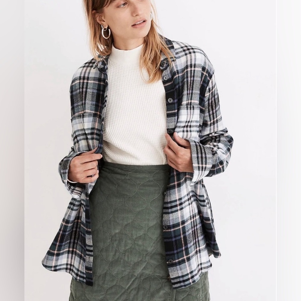 Madewell Flannel Sunday Shirt in Cronston Plaid